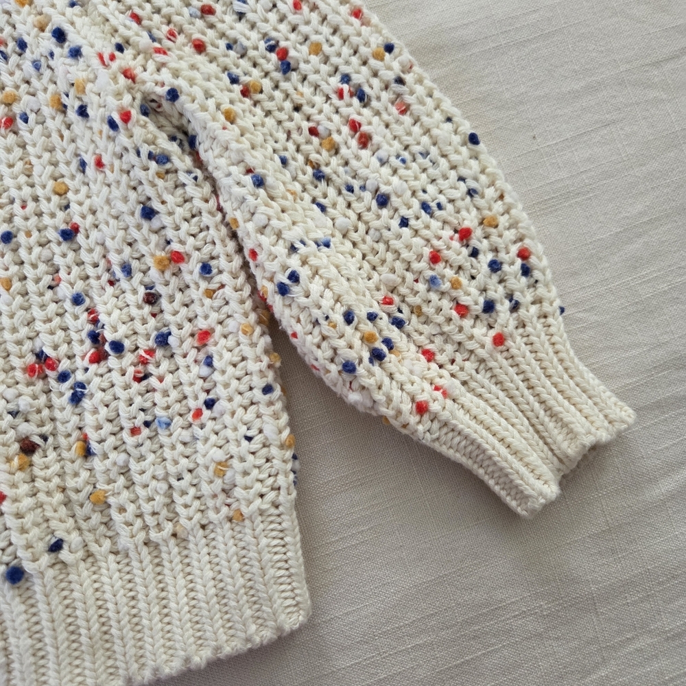 Hanna Andersson Colorful Speckled Knit Cardigan 3t - Picture 4 of 9
